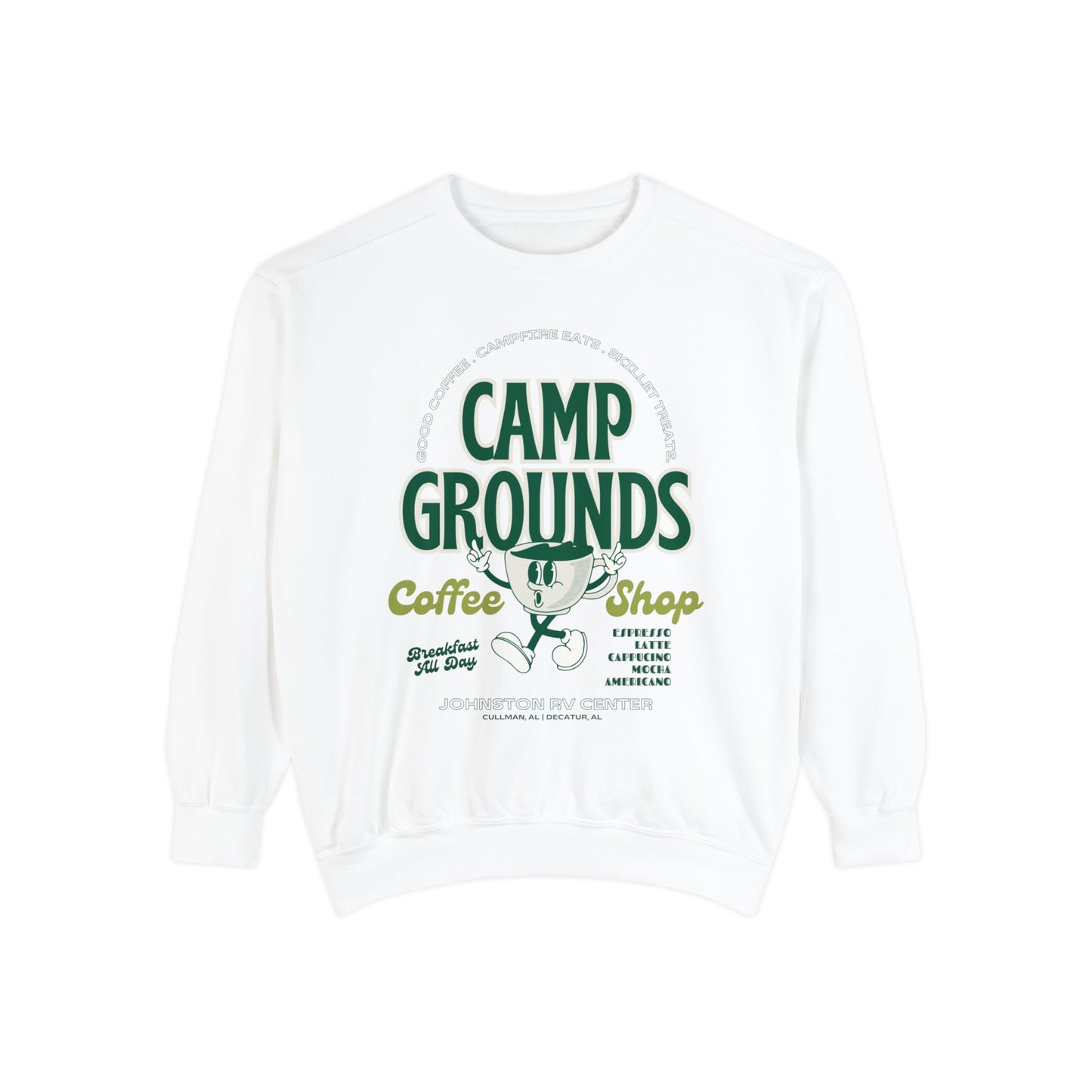Camp Grounds Coffee Shop Comfort Colors™️ Sweatshirt