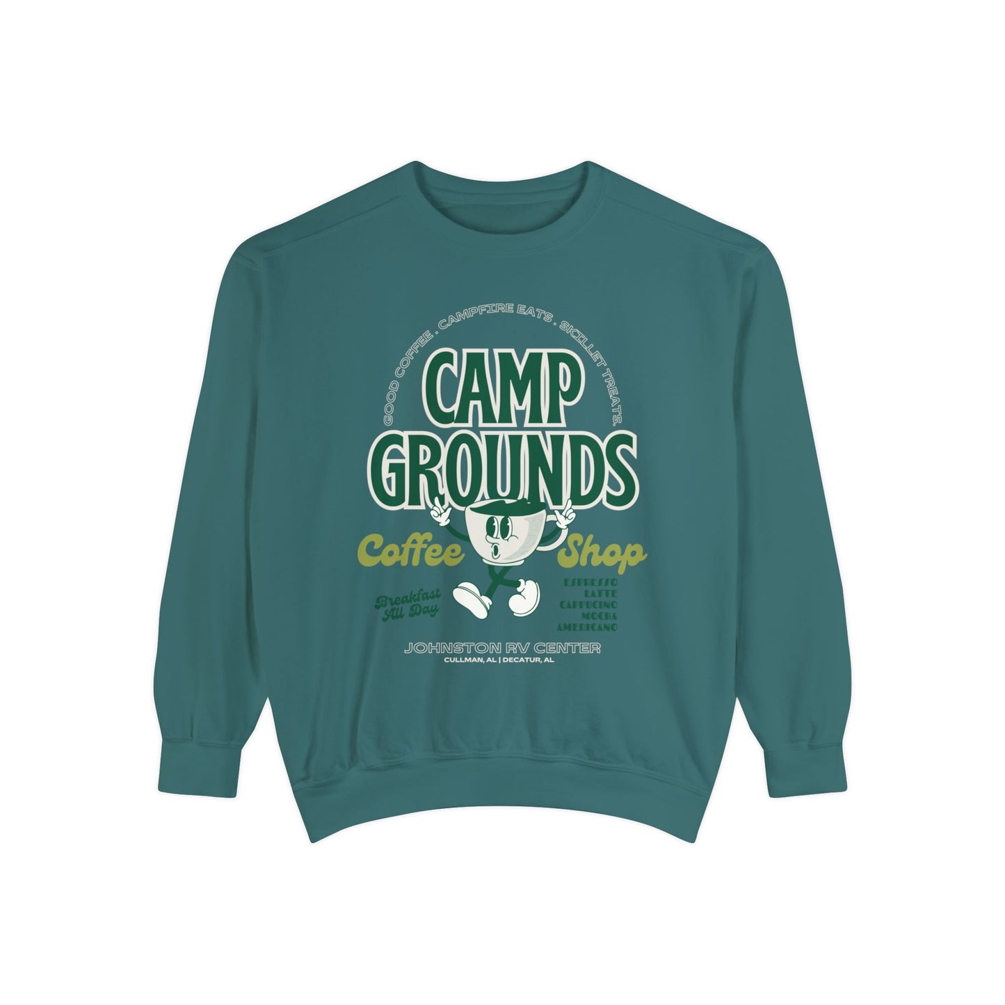 Camp Grounds Coffee Shop Comfort Colors™️ Sweatshirt