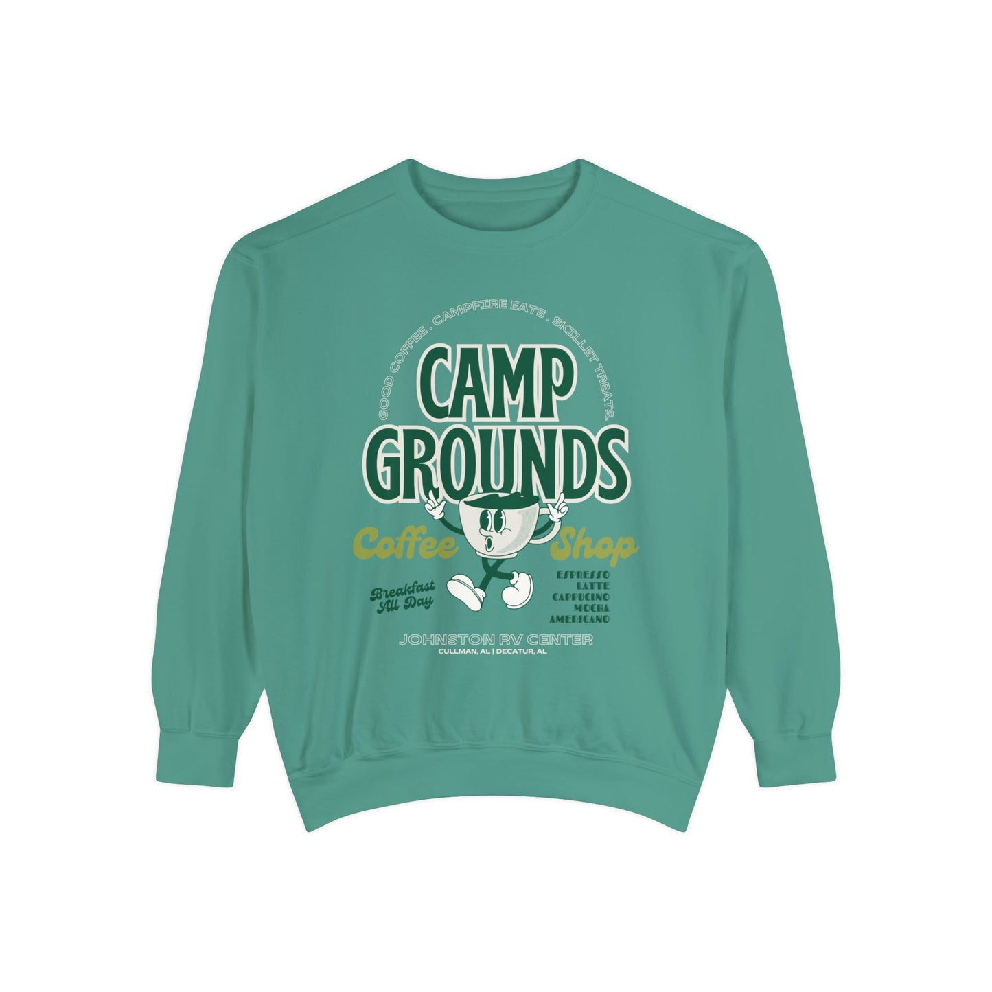 Camp Grounds Coffee Shop Comfort Colors™️ Sweatshirt