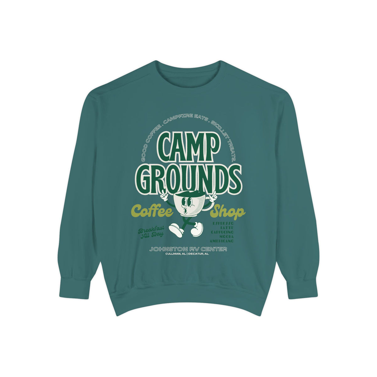 Camp Grounds Coffee Shop Comfort Colors™️ Sweatshirt