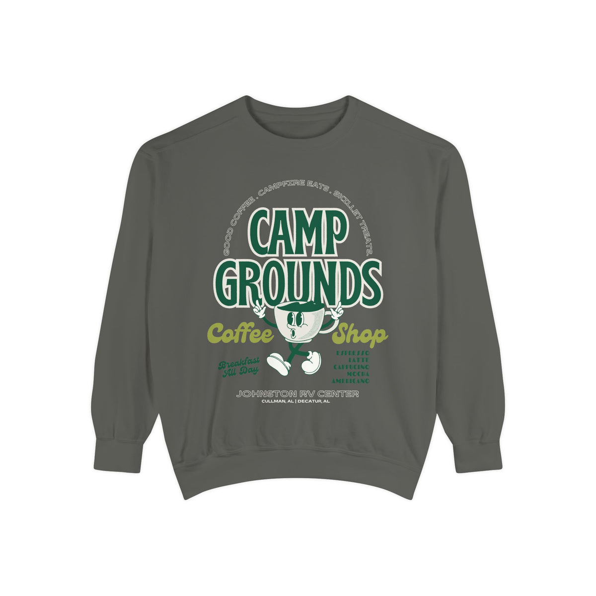 Camp Grounds Coffee Shop Comfort Colors™️ Sweatshirt