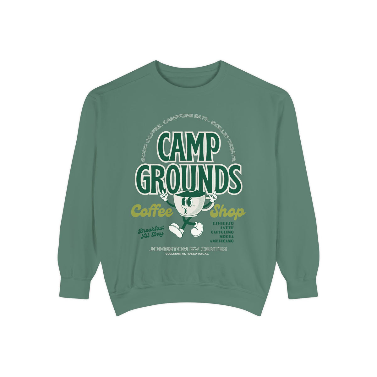 Camp Grounds Coffee Shop Comfort Colors™️ Sweatshirt