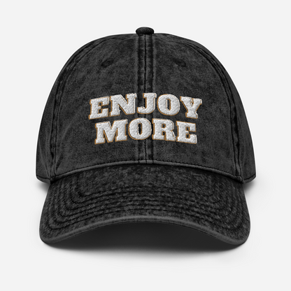 Enjoy More Vintage Cotton Twill Cap