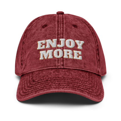 Enjoy More Vintage Cotton Twill Cap